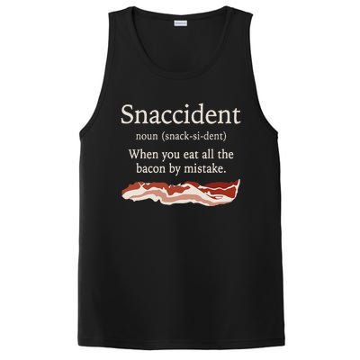 Funny Snaccident Definition Eat All The Bacon By Mistake PosiCharge Competitor Tank