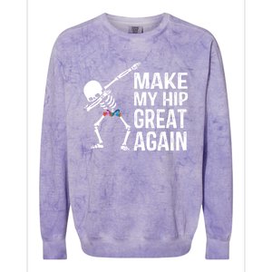 Funny Skelton Dapping Gift Hip Surgery Funny Hip Replacet Meaningful Gift Colorblast Crewneck Sweatshirt