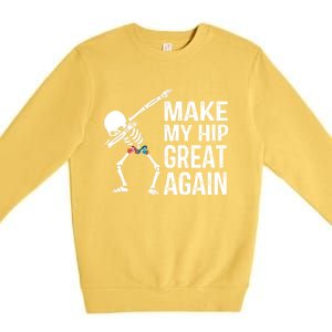 Funny Skelton Dapping Gift Hip Surgery Funny Hip Replacet Meaningful Gift Premium Crewneck Sweatshirt