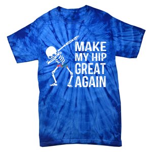 Funny Skelton Dapping Gift Hip Surgery Funny Hip Replacet Meaningful Gift Tie-Dye T-Shirt