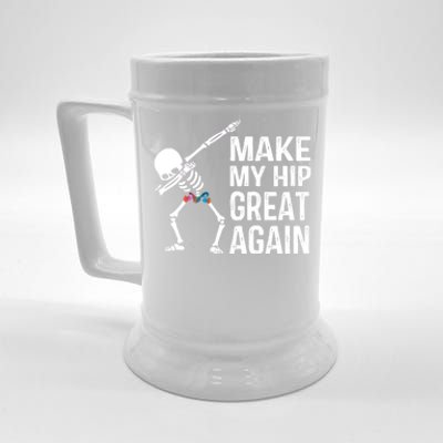 Funny Skelton Dapping Gift Hip Surgery Funny Hip Replacet Meaningful Gift Beer Stein