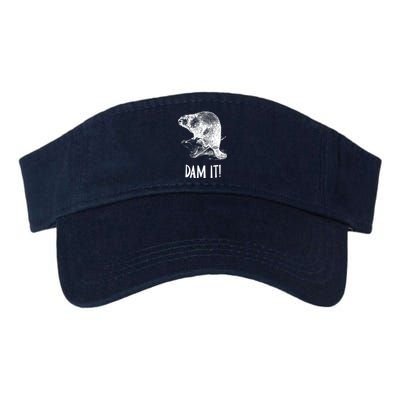 Funny Saying Dam It Beaver Funny Beaver Saying Valucap Bio-Washed Visor