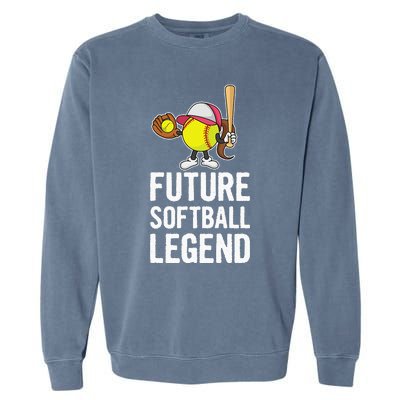 Fastpitch Softball Design for your Future Softball Son Garment-Dyed Sweatshirt