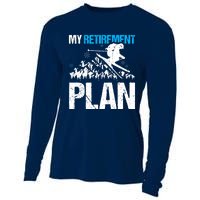 Funny Skiing Design My Retirement Plan For Winter Sports Cooling Performance Long Sleeve Crew