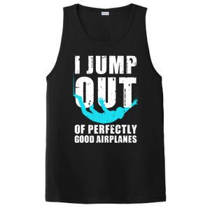 Funny Skydiving Design For Skydiver Skydive Lovers PosiCharge Competitor Tank