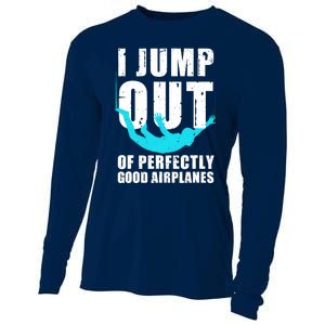 Funny Skydiving Design For Skydiver Skydive Lovers Cooling Performance Long Sleeve Crew