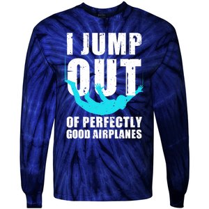 Funny Skydiving Design For Skydiver Skydive Lovers Tie-Dye Long Sleeve Shirt