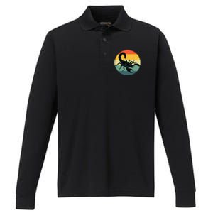 Funny Scorpion Design Scorpio Lover Scorpion Performance Long Sleeve Polo