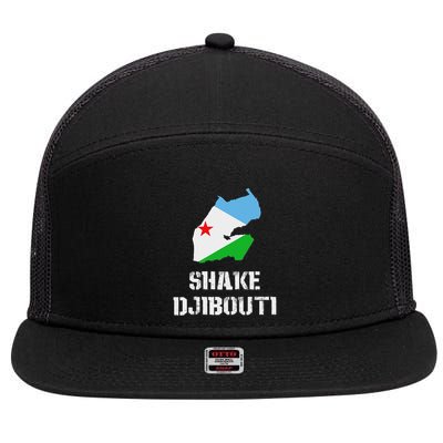 Funny Shake Djibouti 7 Panel Mesh Trucker Snapback Hat