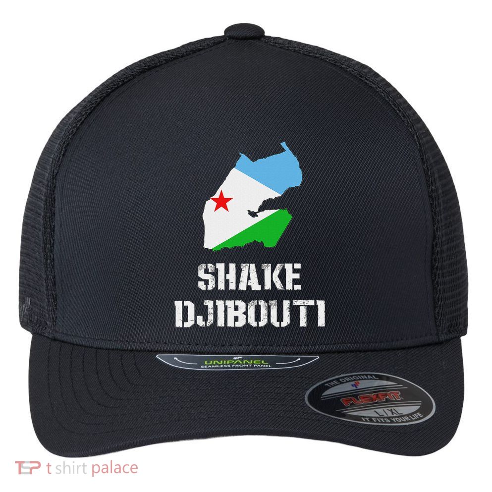 Funny Shake Djibouti Flexfit Unipanel Trucker Cap