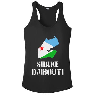 Funny Shake Djibouti Ladies PosiCharge Competitor Racerback Tank