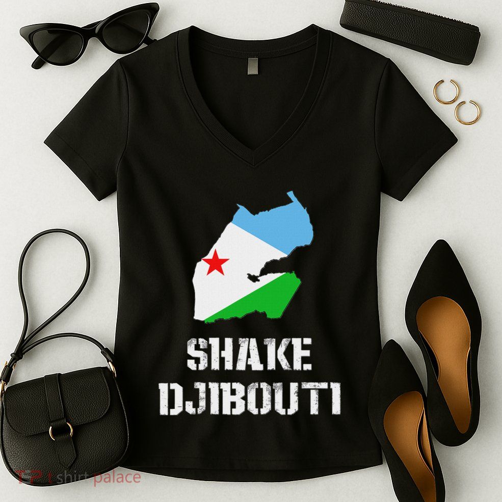 Funny Shake Djibouti Women's V-Neck T-Shirt