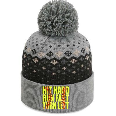 Funny Softball Design Great For Ns And Gift The Baniff Cuffed Pom Beanie