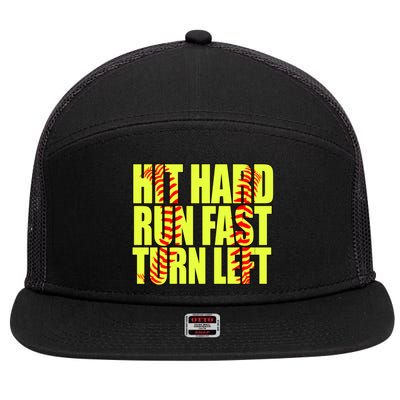 Funny Softball Design Great For Ns And Gift 7 Panel Mesh Trucker Snapback Hat