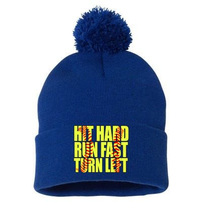 Funny Softball Design Great For Ns And Gift Pom Pom 12in Knit Beanie