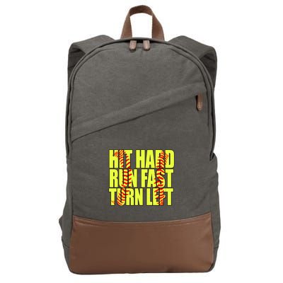 Funny Softball Design Great For Ns And Gift Cotton Canvas Backpack