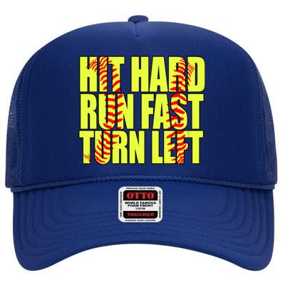 Funny Softball Design Great For Ns And Gift High Crown Mesh Back Trucker Hat