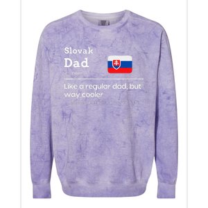 Funny Slovak Dad Definition Colorblast Crewneck Sweatshirt