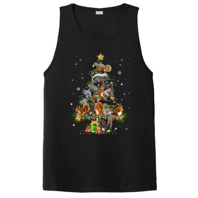 Funny Squirrel Dog Christmas Tree Squirrel Lover Xmas Funny Gift PosiCharge Competitor Tank