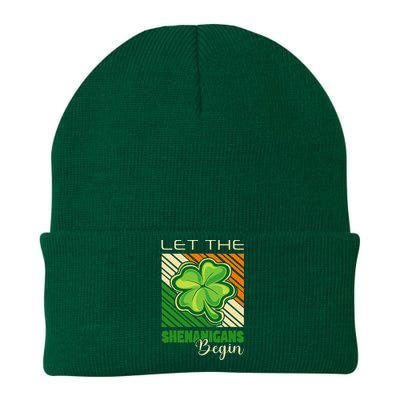 Funny St.Patricks Day design let the shenanigans begin Knit Cap Winter Beanie