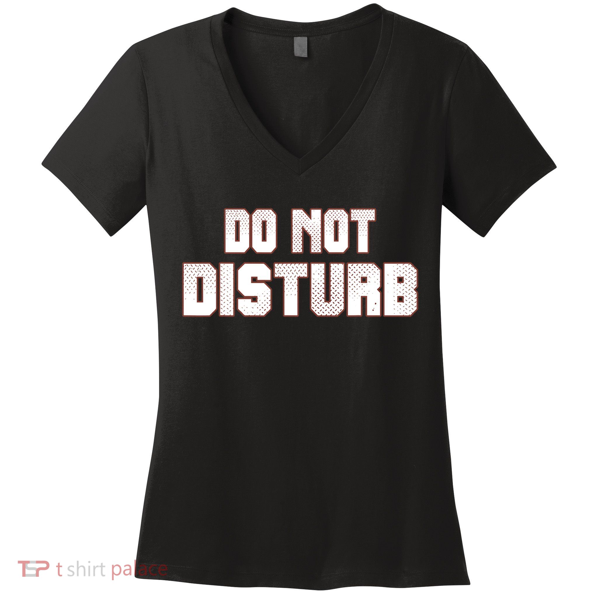 Funny Sayings; Do Not Disturb Women's V-Neck T-Shirt