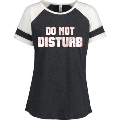 Funny Sayings; Do Not Disturb Enza Ladies Jersey Colorblock Tee