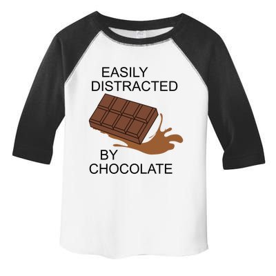 Funny Saying Distracted By Chocolate Chocolatier Gift Toddler Fine Jersey T-Shirt