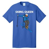 Funny Skiing Design Mom Winter Sport Snow Lovers Gift Tall T-Shirt