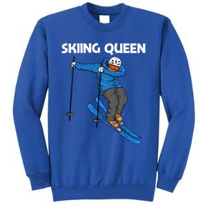 Funny Skiing Design Mom Winter Sport Snow Lovers Gift Tall Sweatshirt