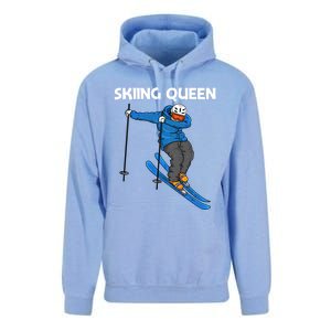 Funny Skiing Design Mom Winter Sport Snow Lovers Gift Unisex Surf Hoodie