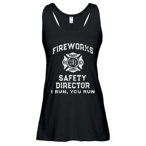 Fireworks Safety Director I Run You Run Ladies Essential Flowy Tank