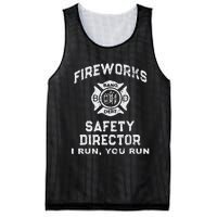 Fireworks Safety Director I Run You Run Mesh Reversible Basketball Jersey Tank