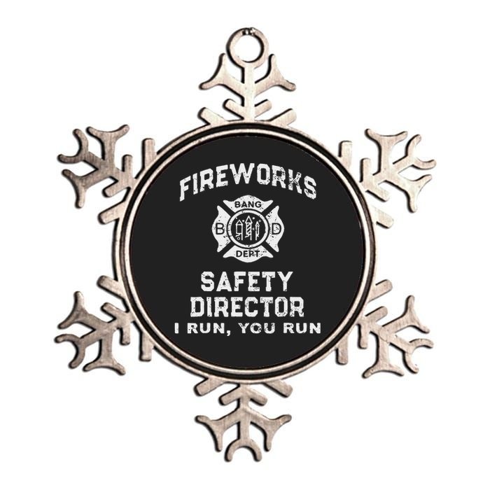 Fireworks Safety Director I Run You Run Metallic Star Ornament