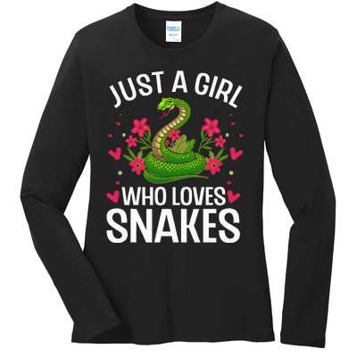 Funny Snake Design Snake Lover Ladies Long Sleeve Shirt