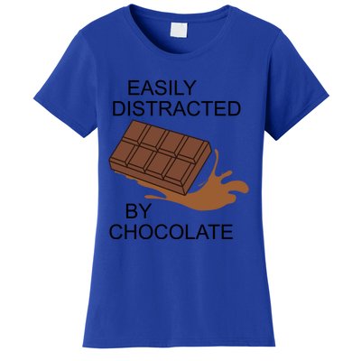 Funny Saying Distracted By Chocolate Chocolatier Gift Women's T-Shirt