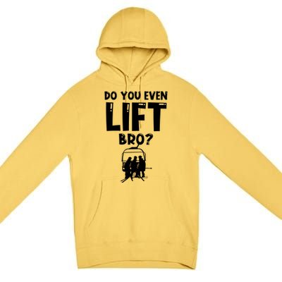 Funny Skiing Do You Even Lift Snowboard Ski Gift Premium Pullover Hoodie