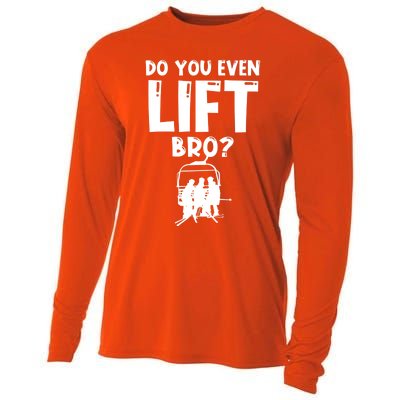 Funny Skiing Do You Even Lift Snowboard Ski Gift Cooling Performance Long Sleeve Crew