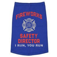 Fireworks Safety Director I Run You Firefighter America Gift Doggie Tank