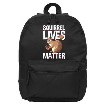 Funny Squirrel Designs For Chipmunk Lovers 16 in Basic Backpack