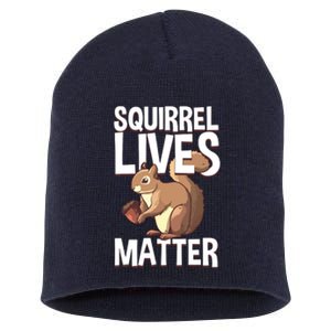 Funny Squirrel Designs For Chipmunk Lovers Short Acrylic Beanie