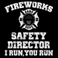 Fireworks Safety Director I Run You Run 4th Of July Stripe Pom Pom Beanie