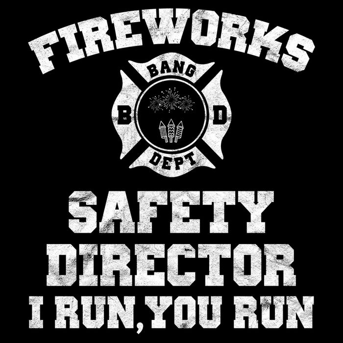 Fireworks Safety Director I Run You Run 4th Of July Stripe Pom Pom Beanie
