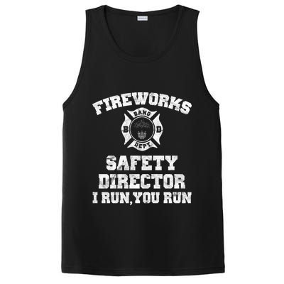 Fireworks Safety Director I Run You Run 4th Of July PosiCharge Competitor Tank