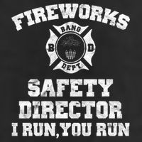 Fireworks Safety Director I Run You Run 4th Of July Microfiber Hand Towel