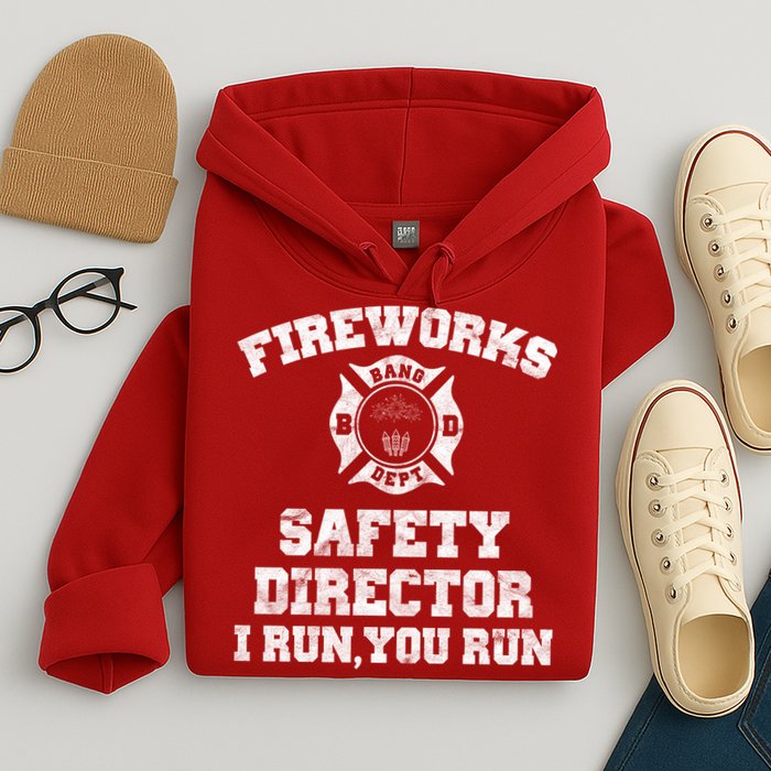 Fireworks Safety Director I Run You Run 4th Of July Hoodie