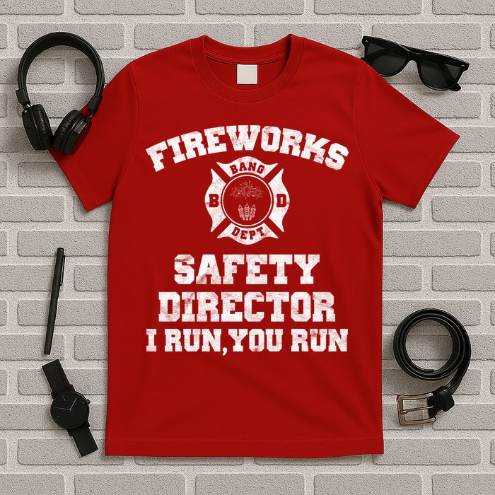 Fireworks Safety Director I Run You Run 4th Of July T-Shirt