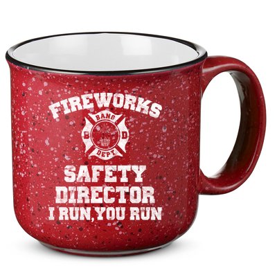 Fireworks Safety Director I Run You Run 4th Of July 15oz Campfire Ceramic Mug