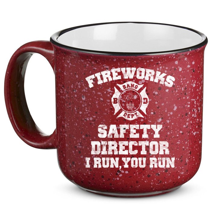 Fireworks Safety Director I Run You Run 4th Of July 15oz Campfire Ceramic Mug