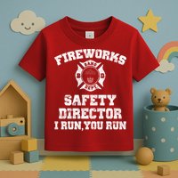 Fireworks Safety Director I Run You Run 4th Of July Toddler T-Shirt