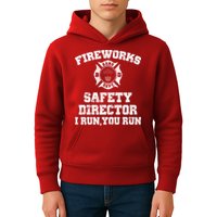 Fireworks Safety Director I Run You Run 4th Of July Kids Hoodie